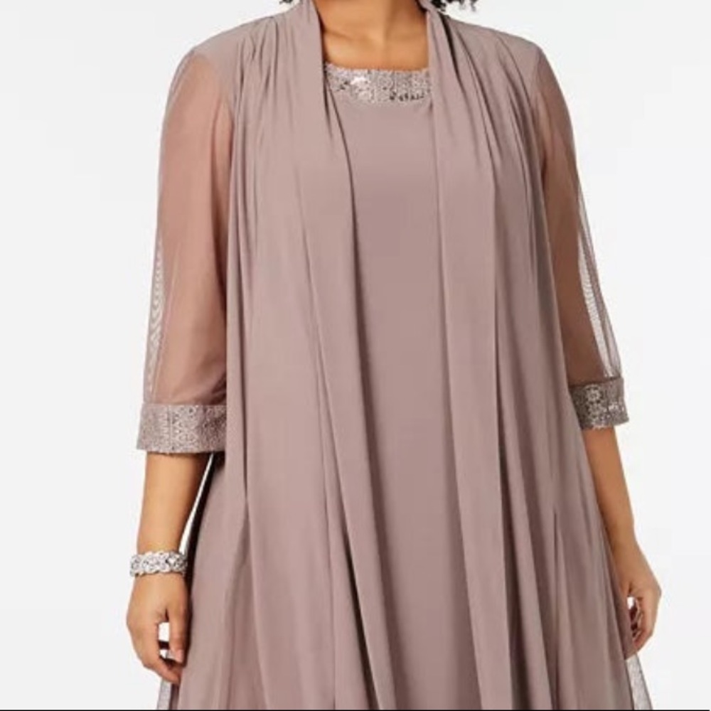 R & M Richards Plus-Size Embellished Dress Jacket